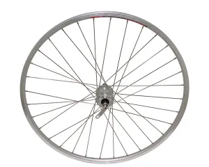 700C ALLOY FREEWHEEL 36 SPOKE 14G UCP 3/8 Q.R/AXLE DOUBLE WALL SILVER | Live 4 Bikes