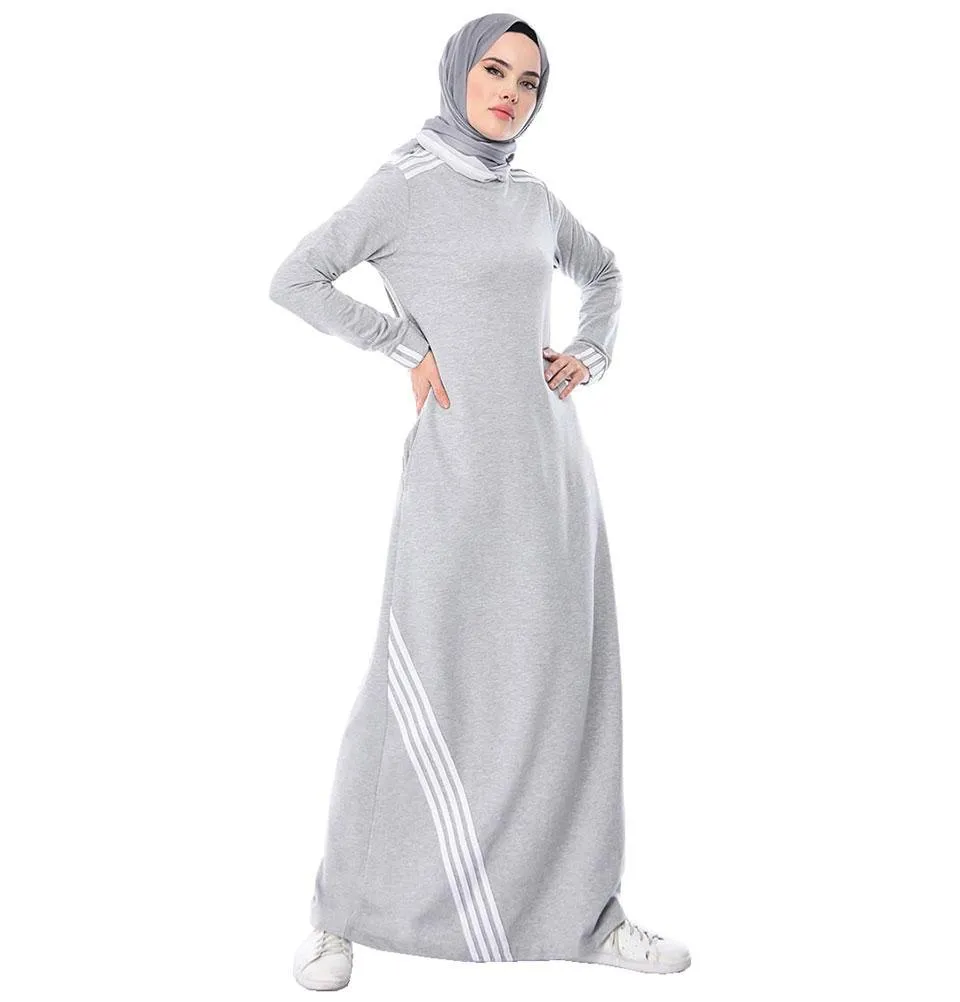 Abaci Modest Sporty Abaya 9066 Gray