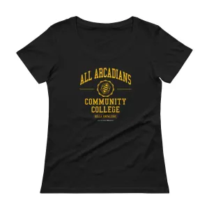 All Arcadians Community College Women's Scoopneck T-shirt