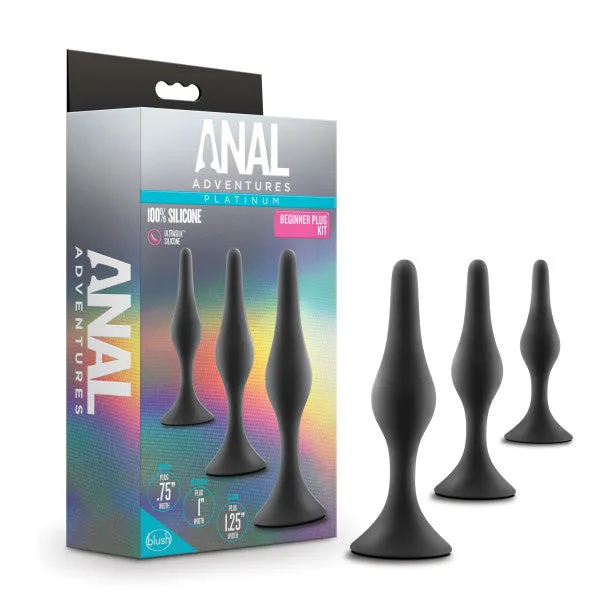 Anal Adventures Beginner Plug Kit Black