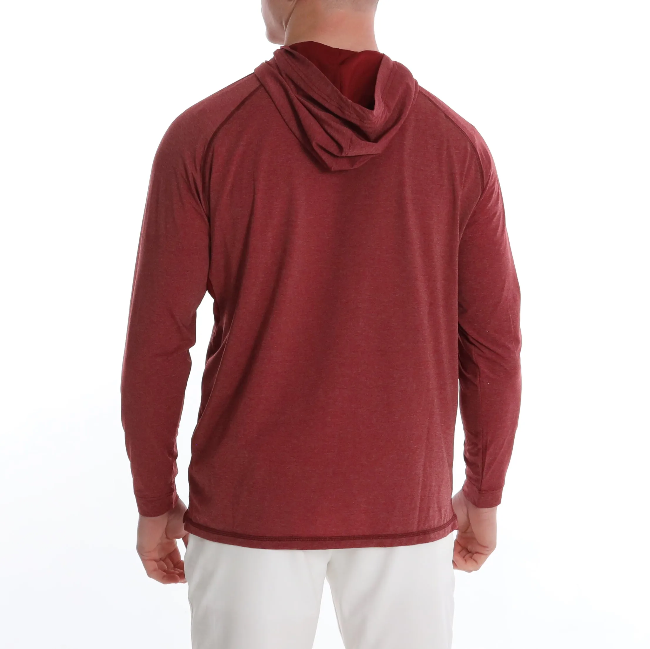 Anguilla Hoodie Arch Graphic - Maroon Heather