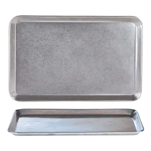 Antique Steel Rectangular Tray 30cm x 21cm - Pack 1