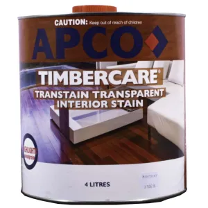 Apco Timbercare Transtain Transparent Stain Mahogany 4L