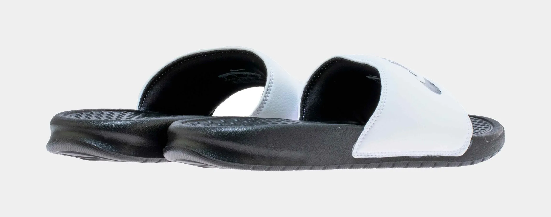 Benassi Just Do It Slide Mens Sandals (White/Black)