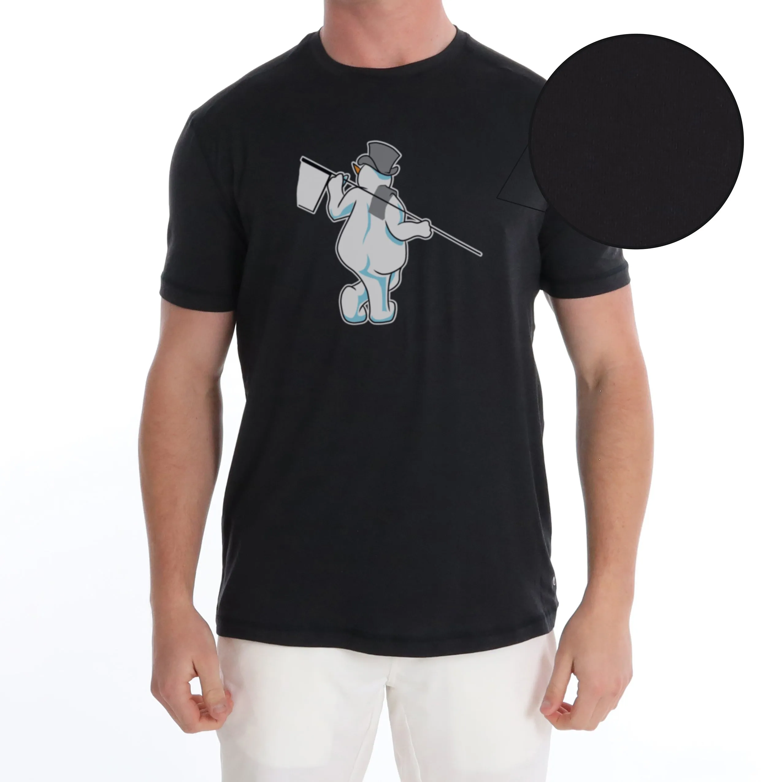 Butter T Snowman Looper - Black Heather