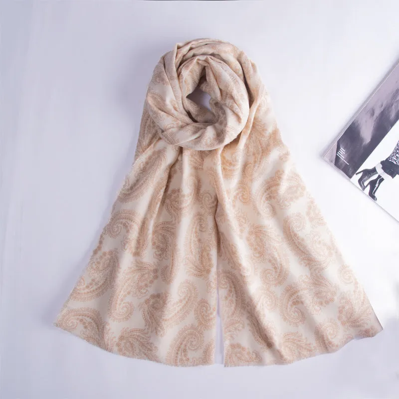 Cashew print scarf women's autumn and winter elegant lady style imitation cashmere scarf fashion shawl scarf