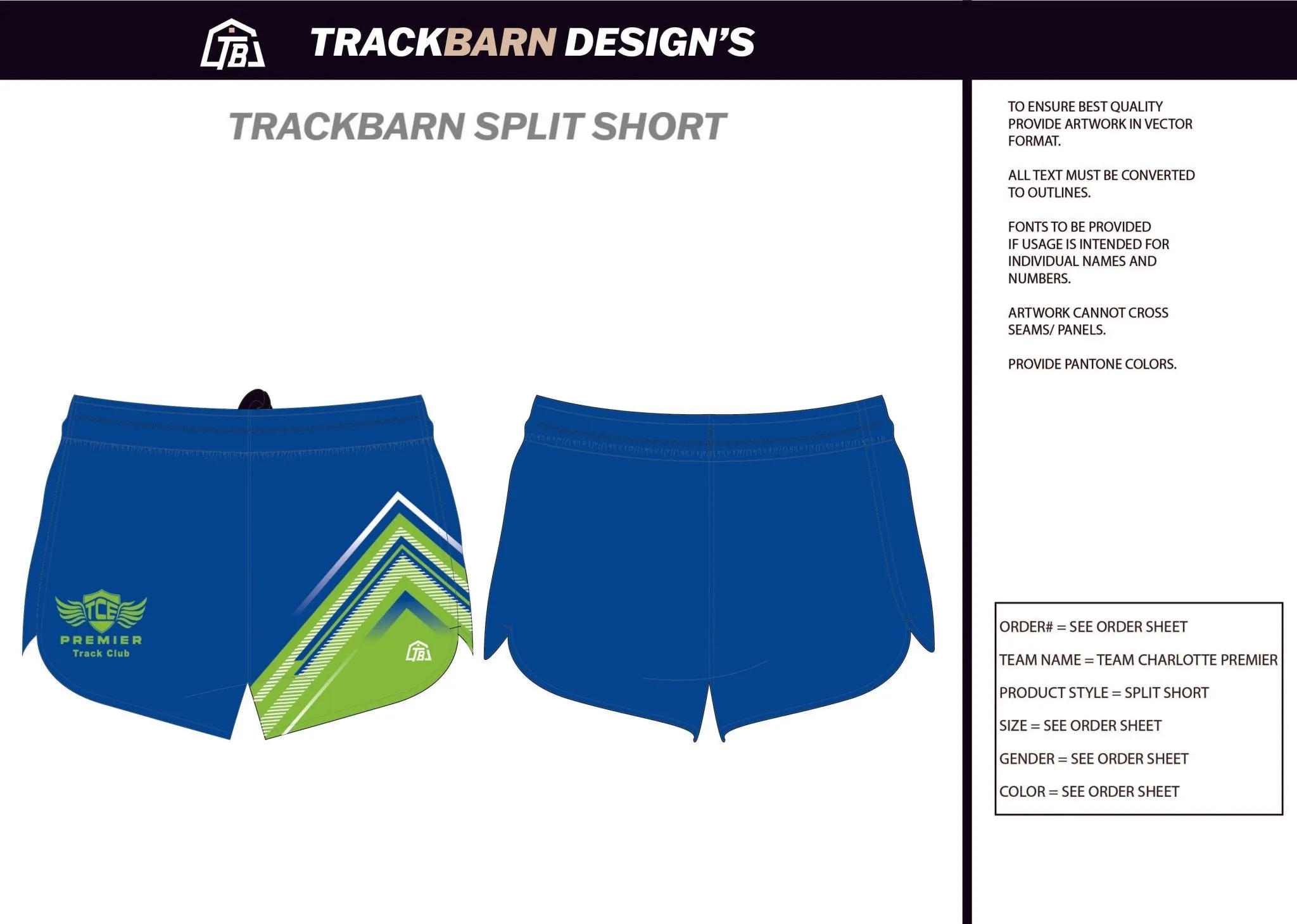 Charlotte-Premier- Womens Split Track Short