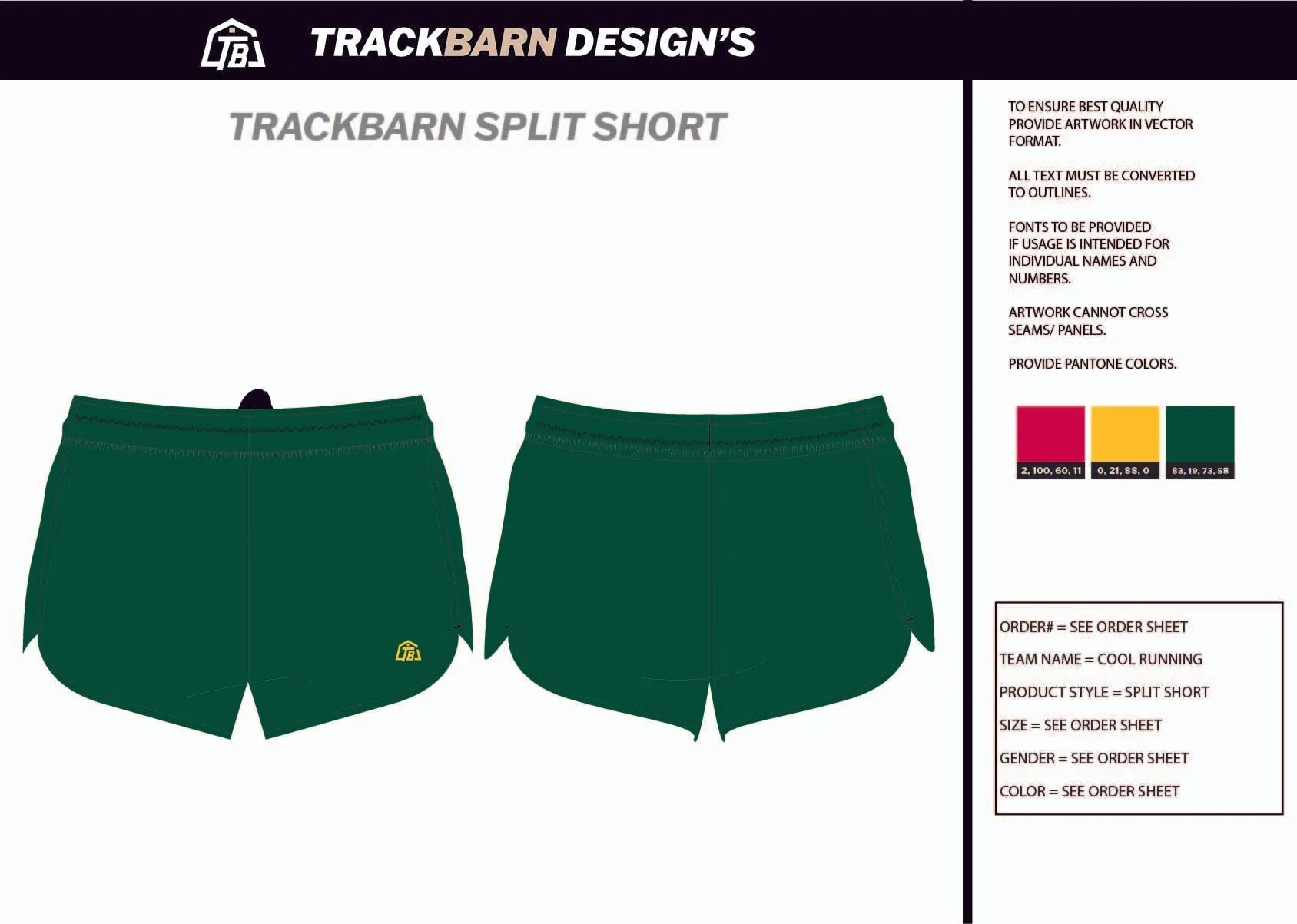 Cool-Running- Womens Split Track Short