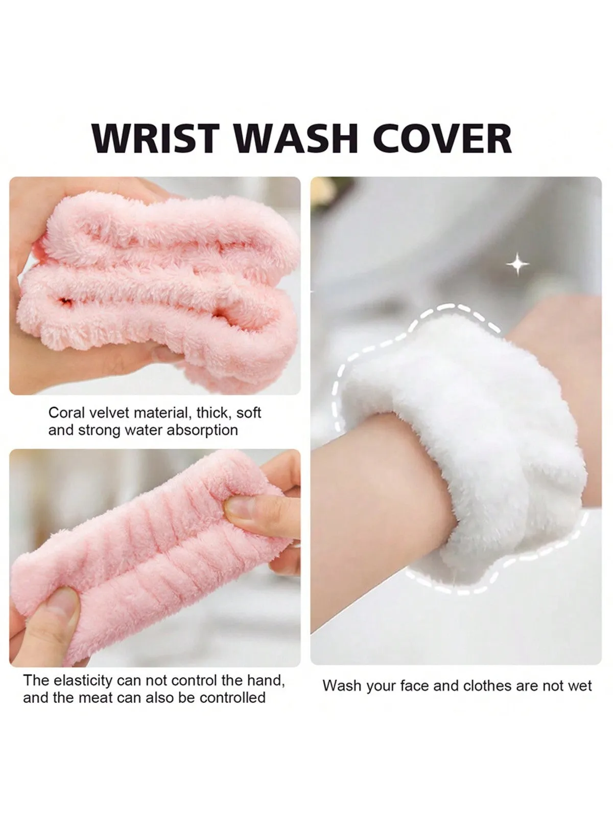 Face Washing Wristband Artifact Absorbs Water To The Cuffs, Sports Sweat Wiping Bracelets, Sweat Absorbing Sleeves, Washing, Moisture-Proof Sleeves, Waterproof