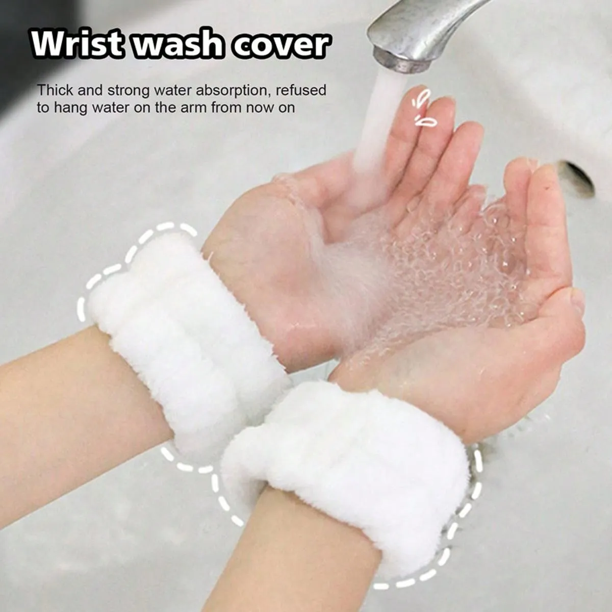 Face Washing Wristband Artifact Absorbs Water To The Cuffs, Sports Sweat Wiping Bracelets, Sweat Absorbing Sleeves, Washing, Moisture-Proof Sleeves, Waterproof