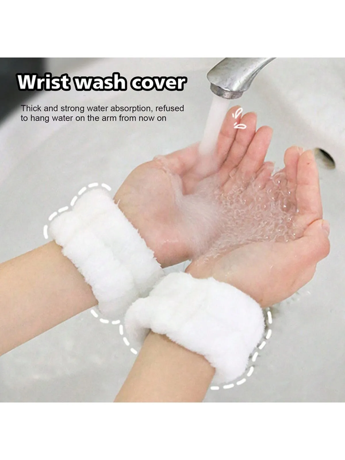 Face Washing Wristband Artifact Absorbs Water To The Cuffs, Sports Sweat Wiping Bracelets, Sweat Absorbing Sleeves, Washing, Moisture-Proof Sleeves, Waterproof