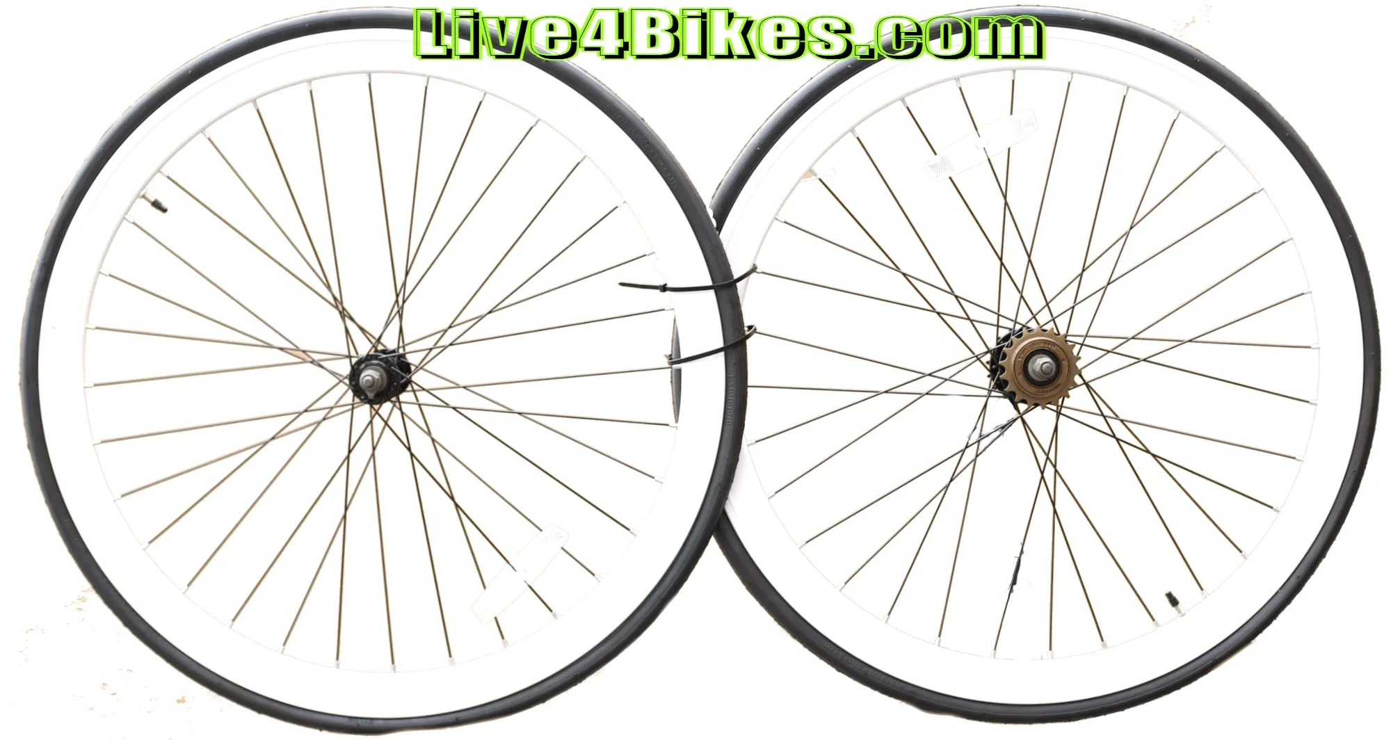 Fixie 700c Wheelset Flip Flop hub Fixed or Freewheel w/ Tire and Tube - Live4bikes