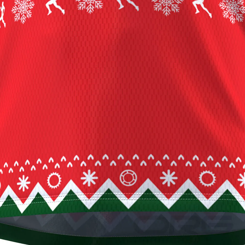 FMR Men's Ugly Christmas Sweater Short Sleeve Running Shirt