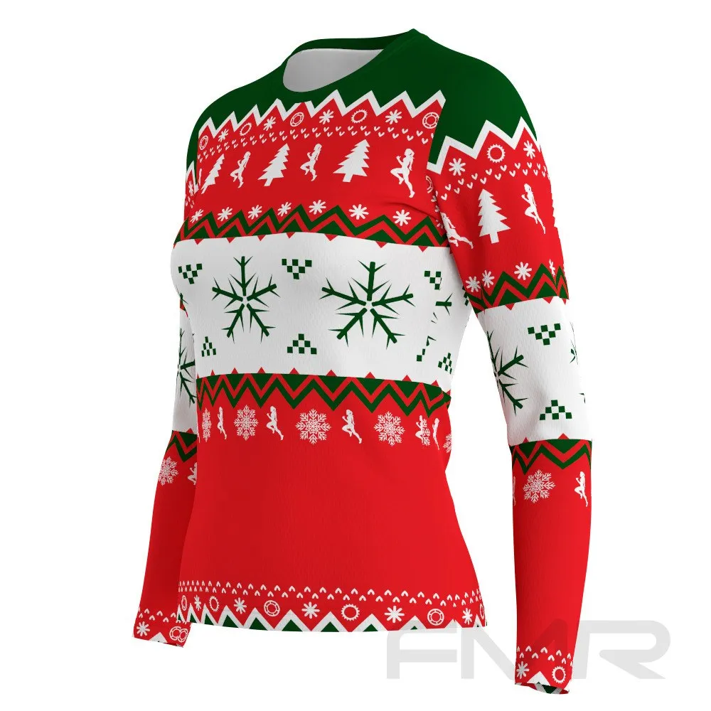 FMR Ugly Christmas Sweater Women's Long Sleeve Performance T-Shirt