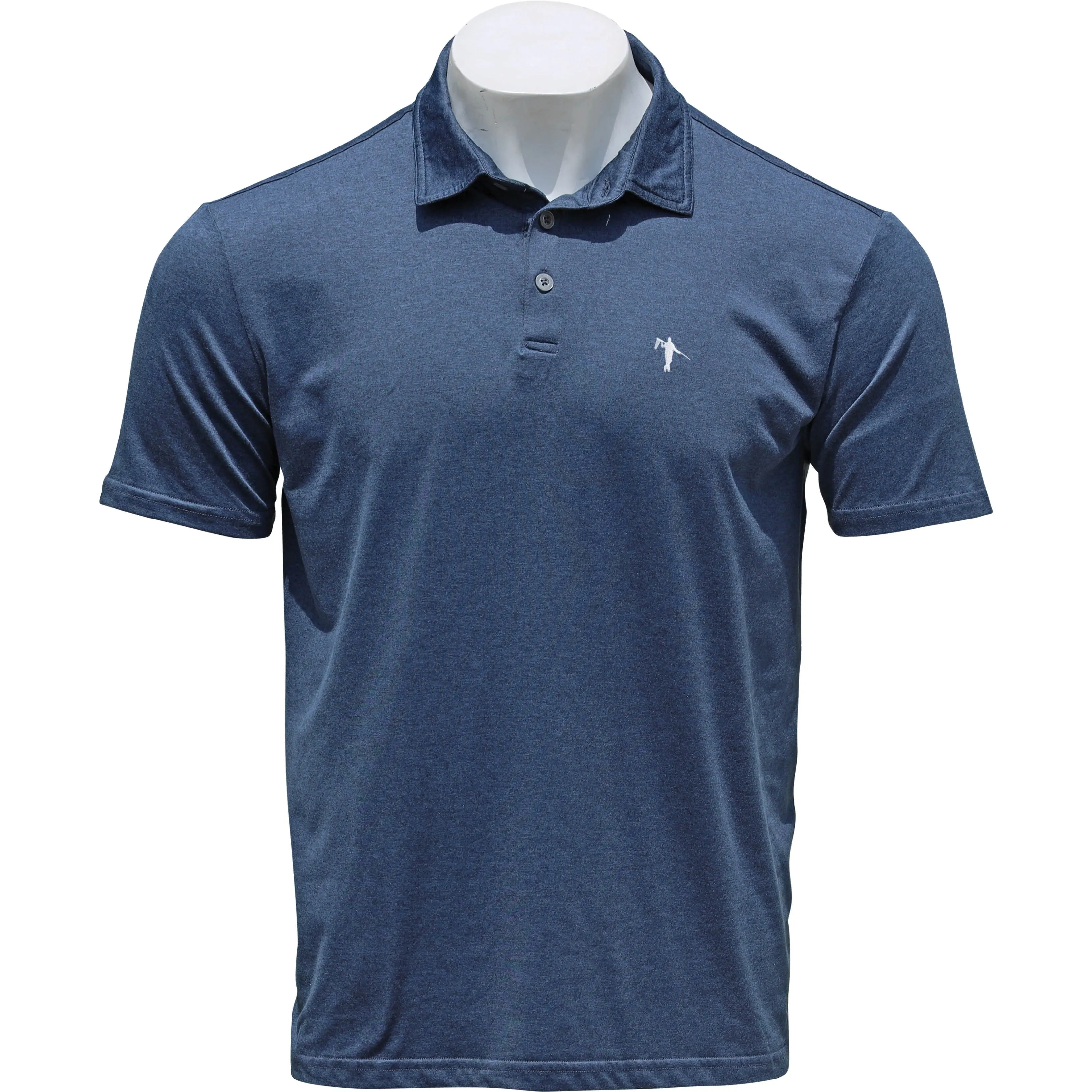 GAMER ICON POLO - NAVY HEATHER