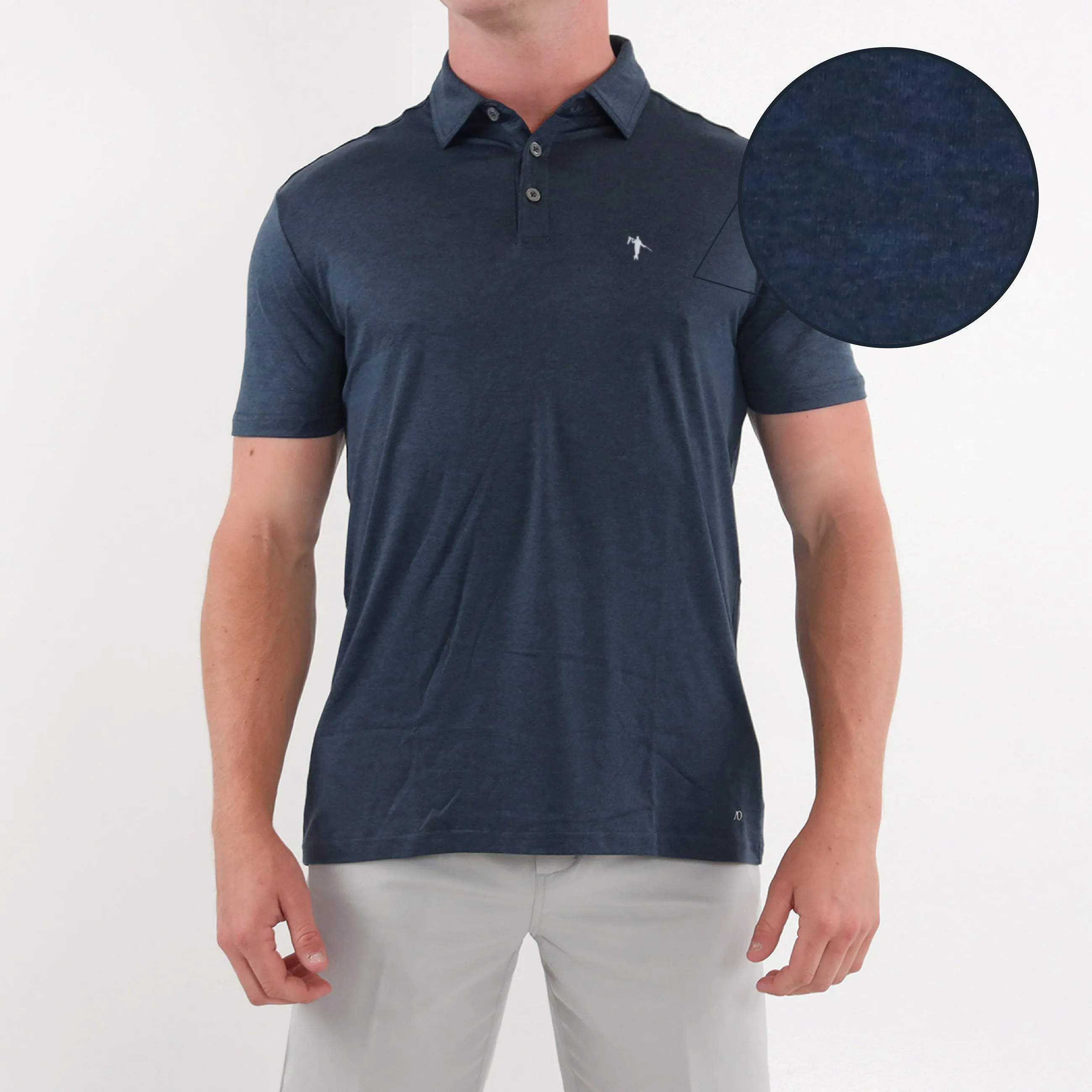 GAMER ICON POLO - NAVY HEATHER