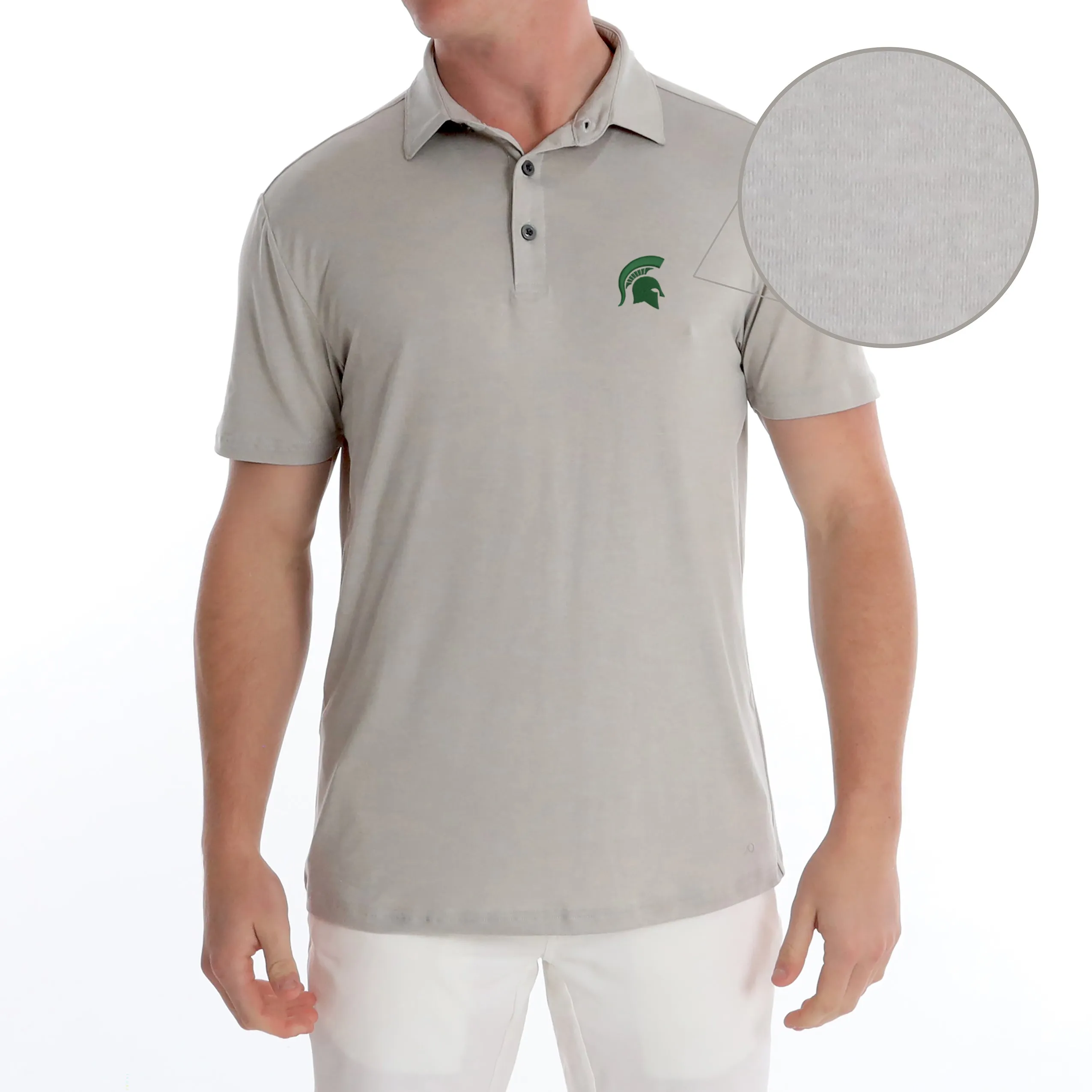 Gamer Polo MSU - Platinum Heather