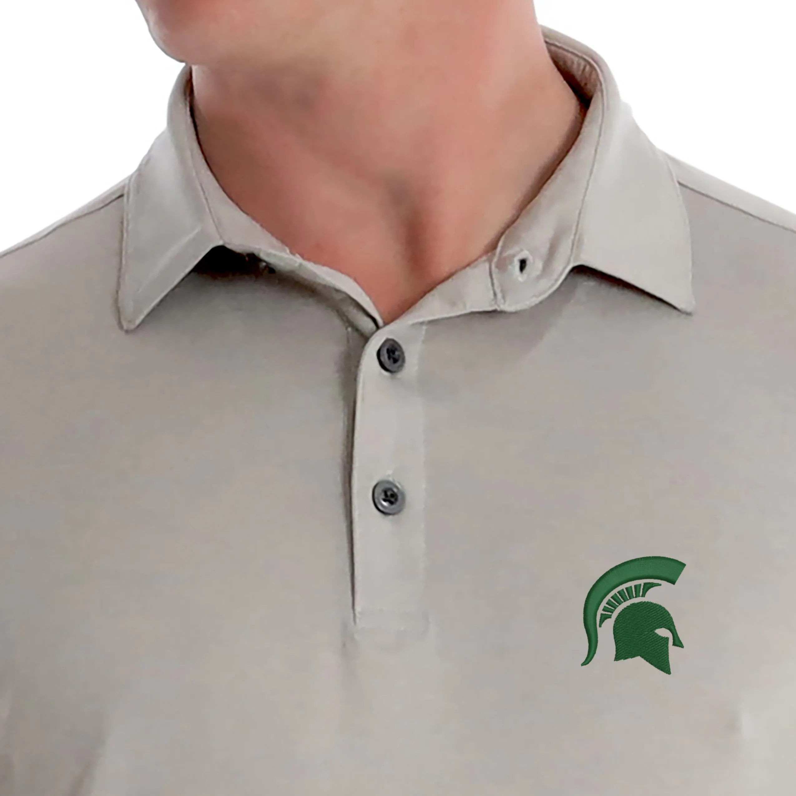 Gamer Polo MSU - Platinum Heather