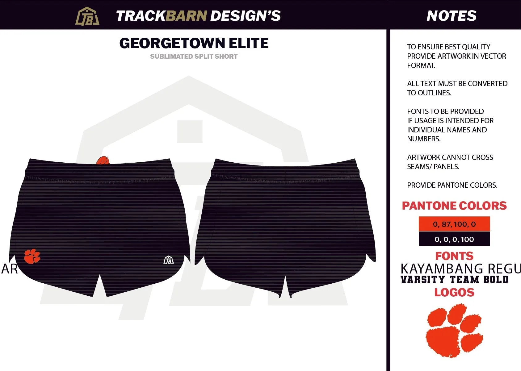 Georgetown-Elite- Womens Split Track Short