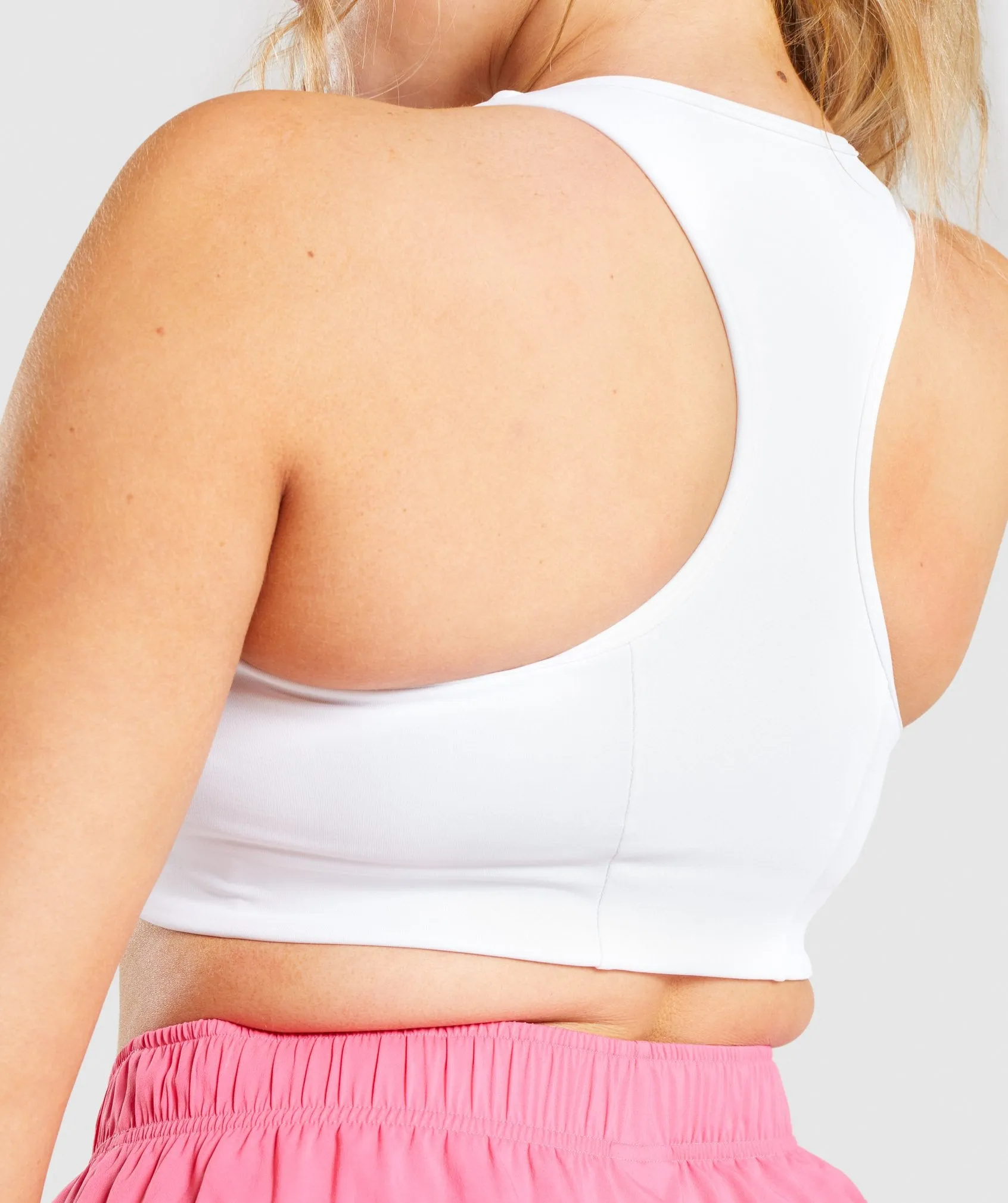 Gymshark Essential Racer Back Sports Bra - White