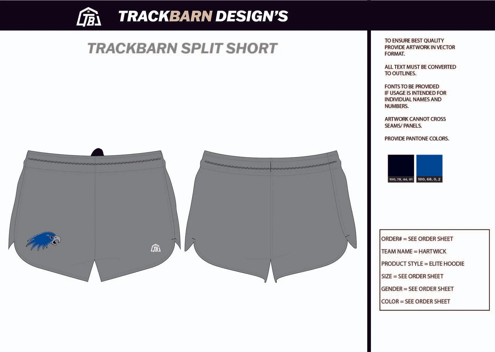 Hartwick-- Womens Split Track Short