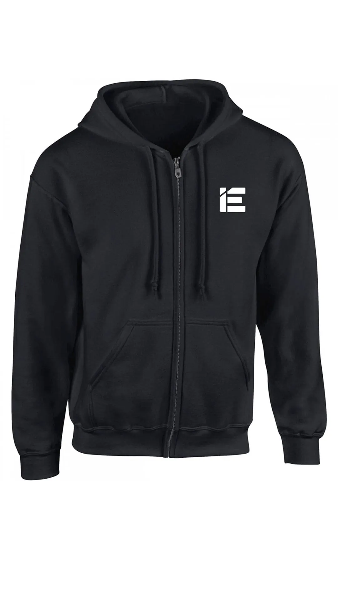 IE Full Zip Logo Hoodie in Black