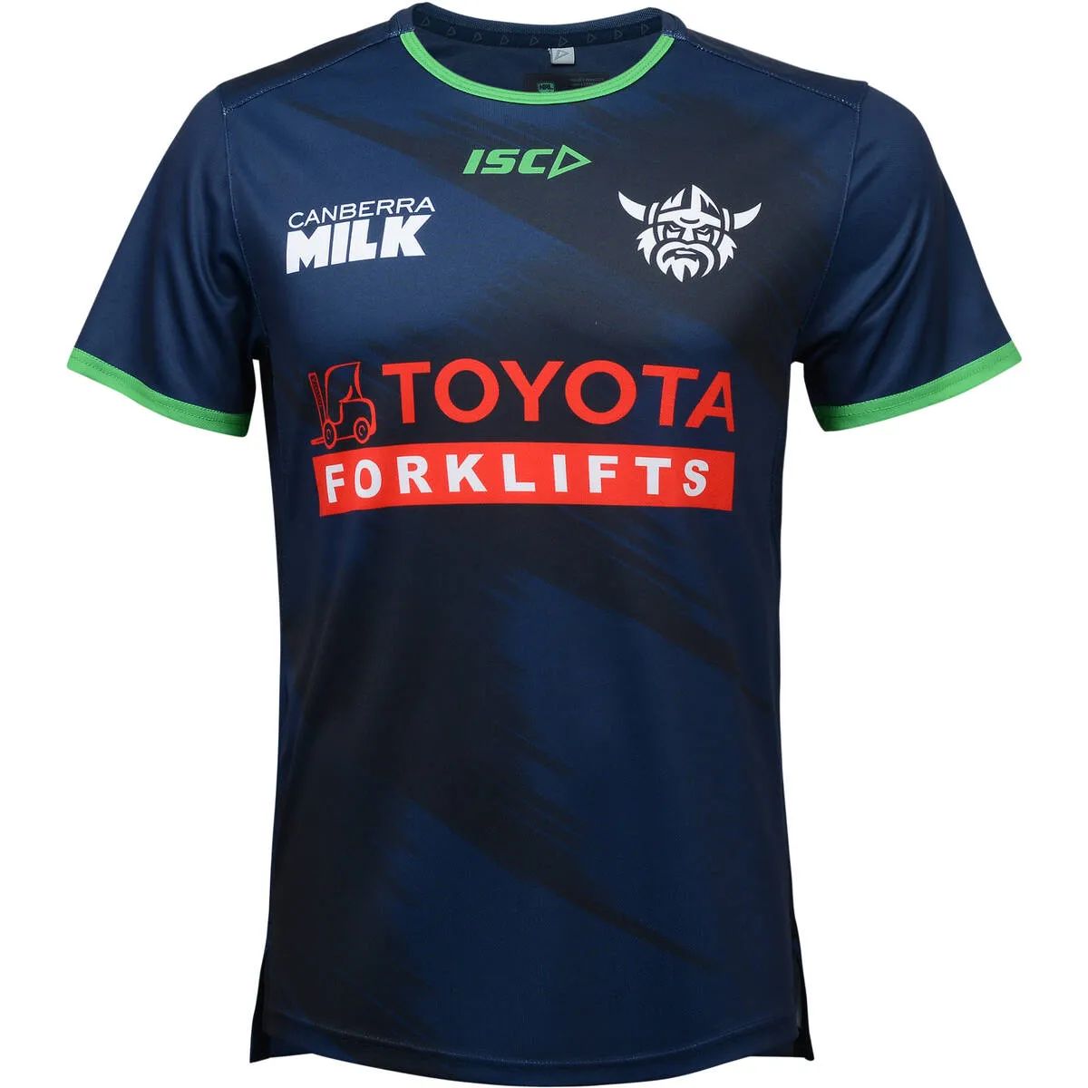 ISC Canberra Raiders 2024 Adult Training Tee Navy/Green