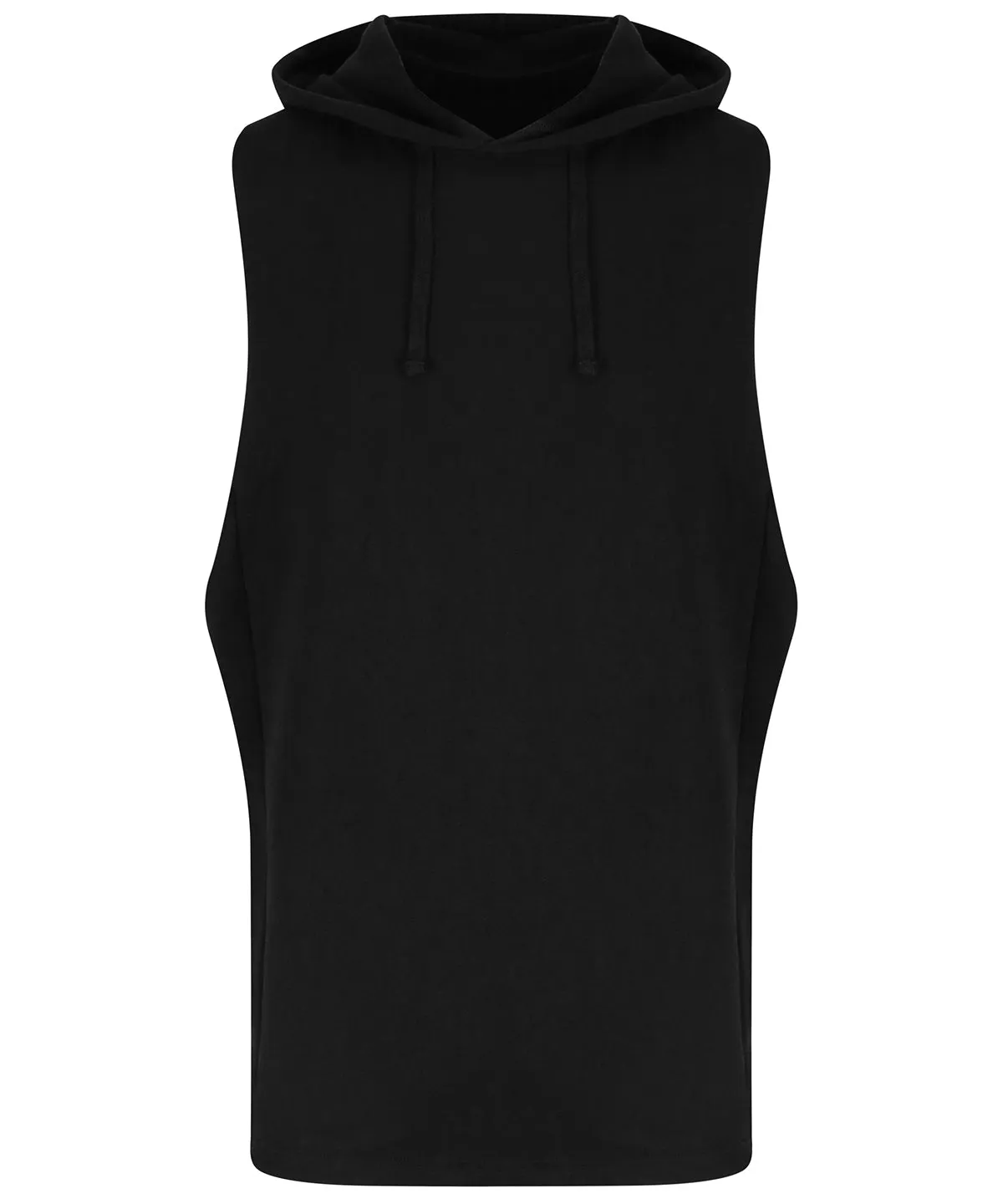 Jet Black - Urban sleeveless muscle hoodie