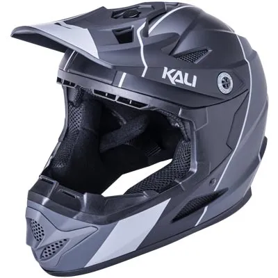 Kali,Zoka, Stripe, Yl Matte Black/Gray Zoka Youth  Helmets