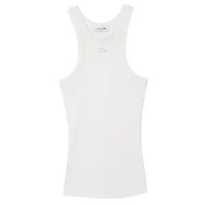 Lacoste Women's Slim Fit Modal Rib Tank - White