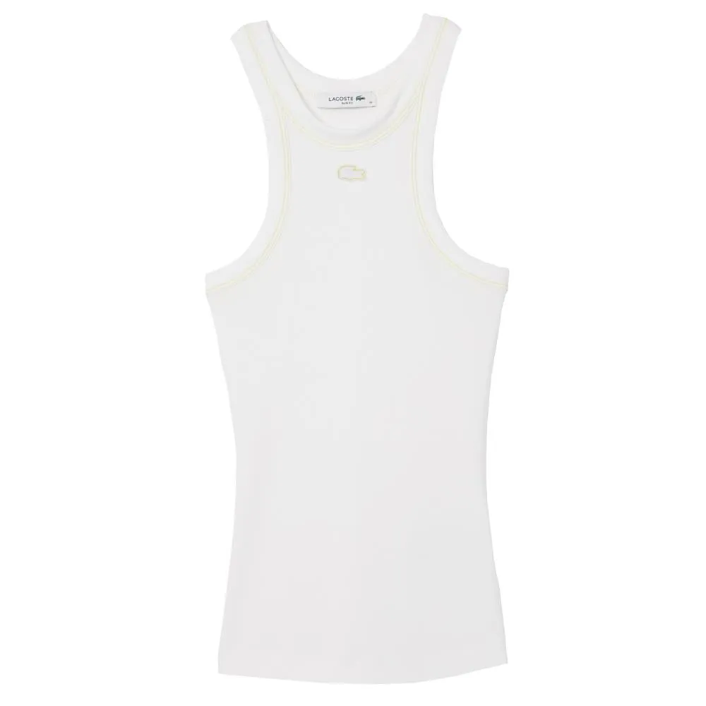 Lacoste Women's Slim Fit Modal Rib Tank - White