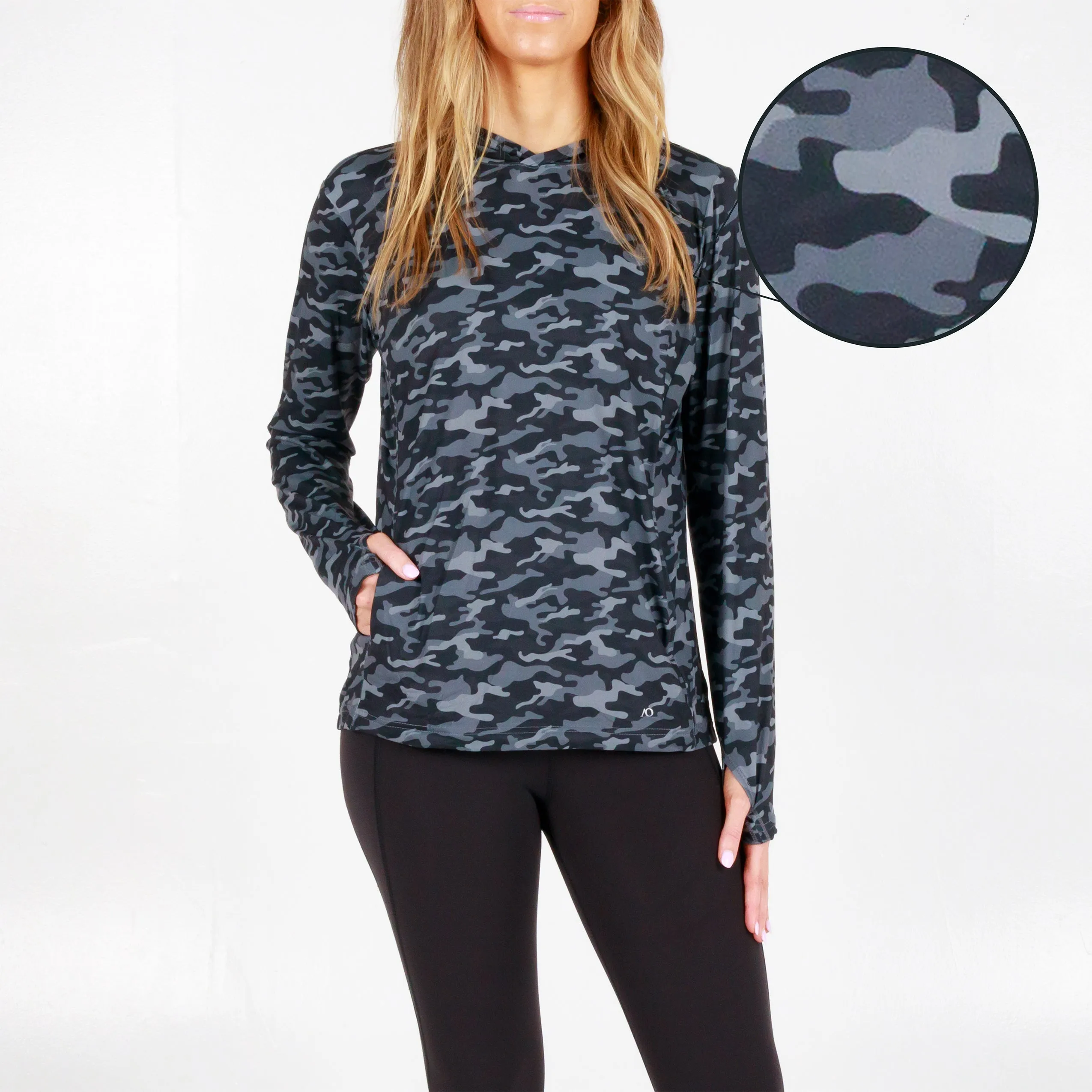 Ladies Blacks Beach Hoodie - Black Camo