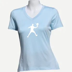 Lady Butter T Pickleball Silhouette - Sky Heather