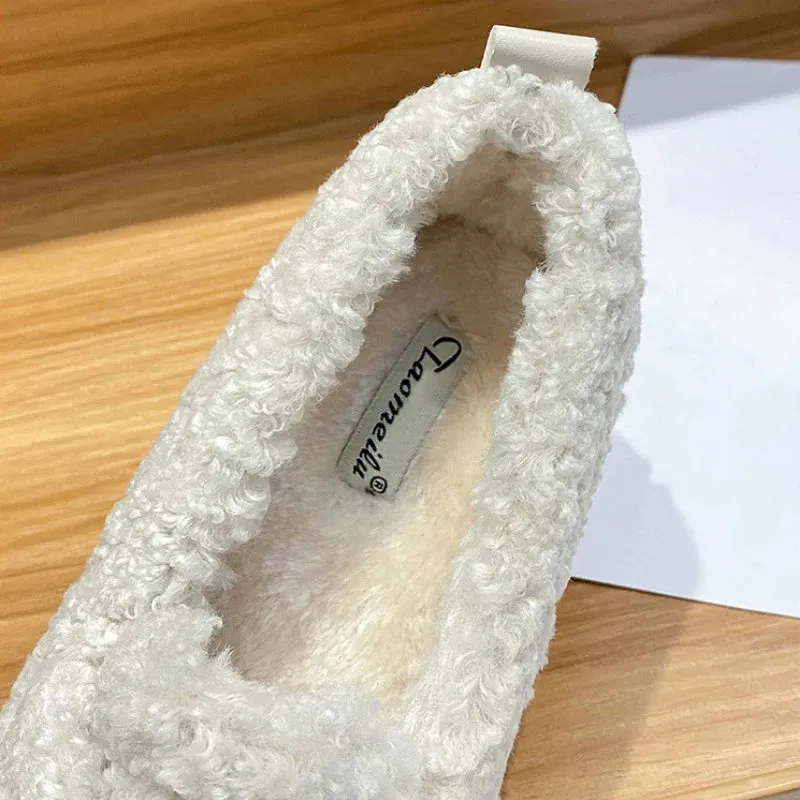 Leisure Winter Plush Slip-on Outdoor Loafer Shoes