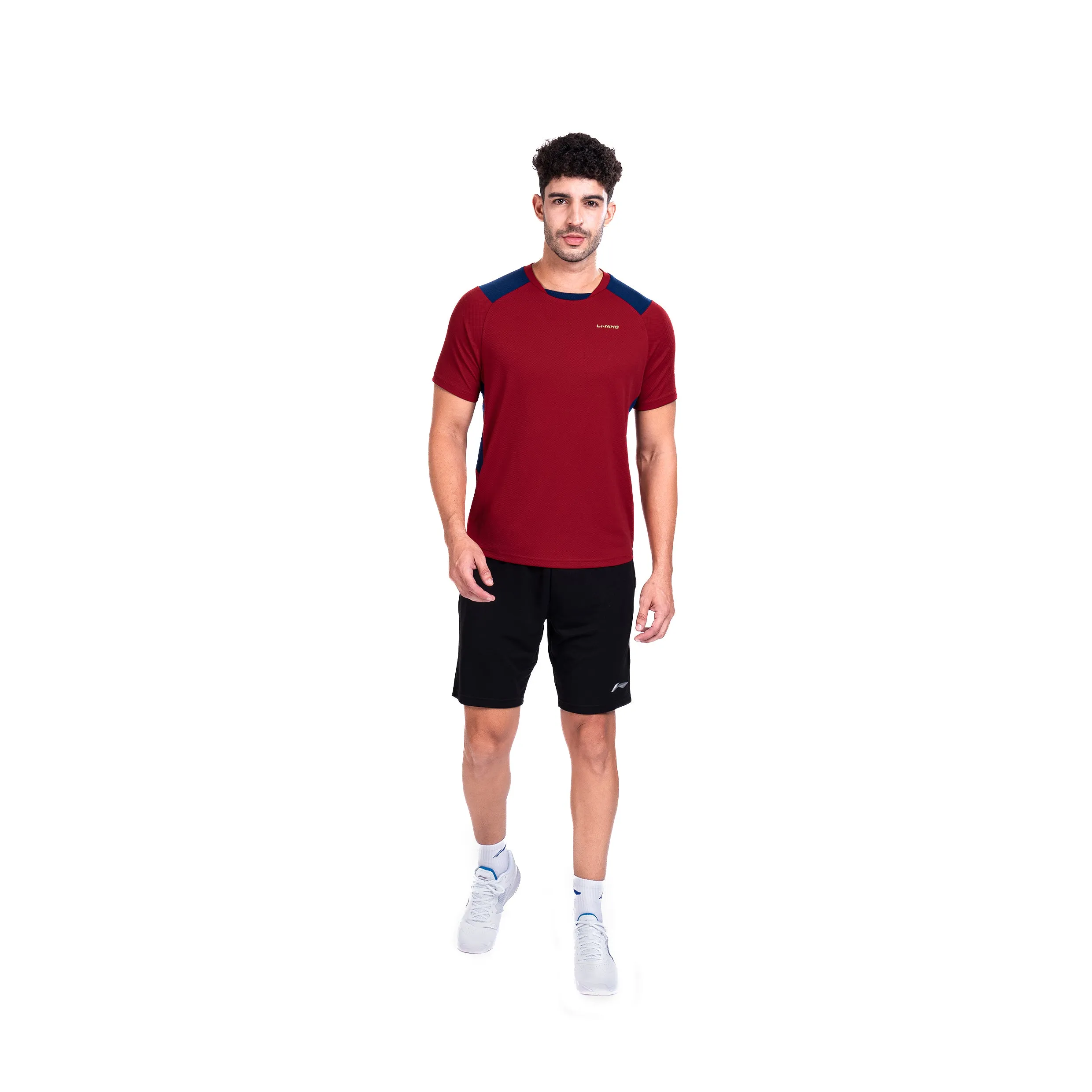 Li-Ning Flip Side T-Shirt (MAROON ; S)