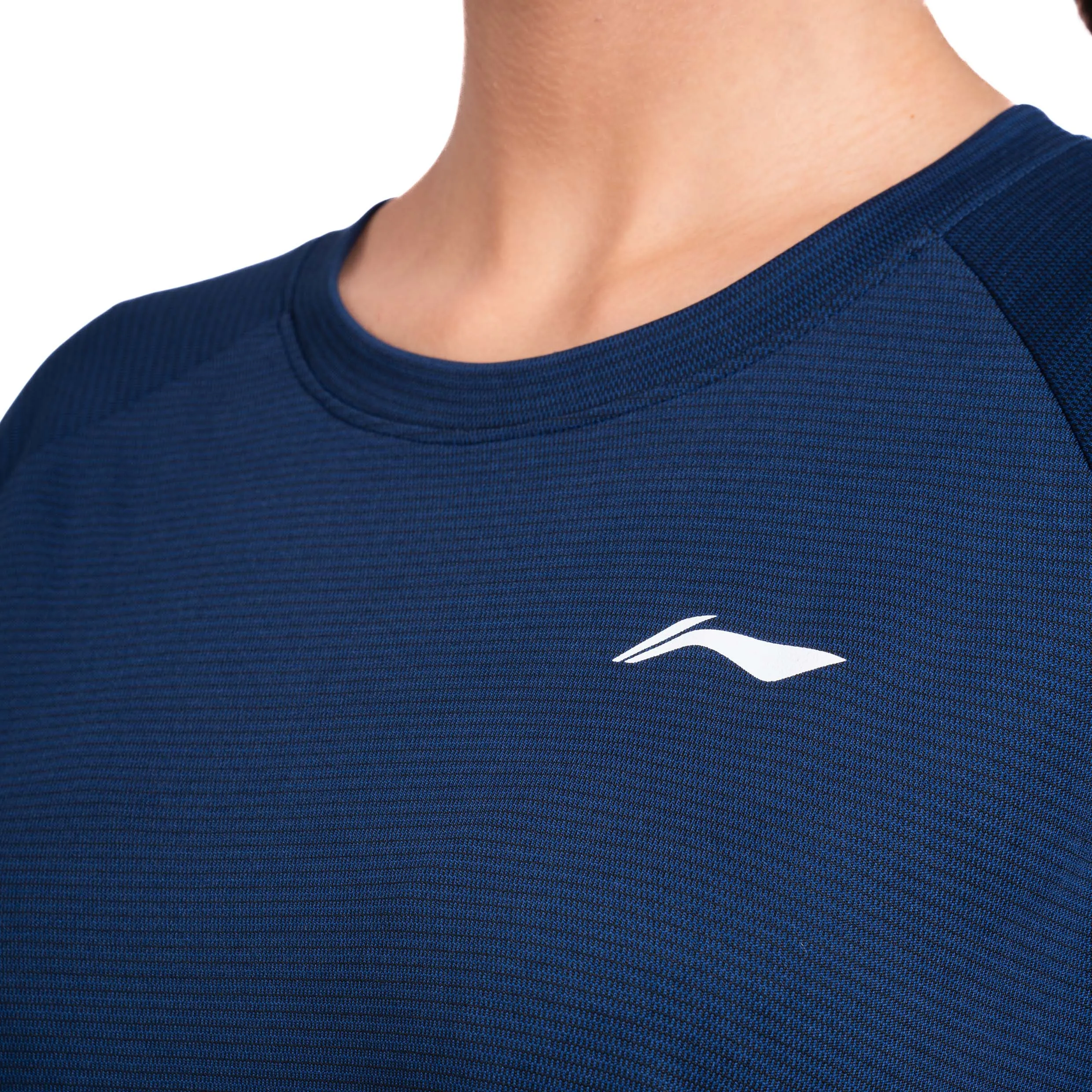 Li-Ning Mens Navy Raglan T-Shirt - 3XS Size, Comfortable Fit & Stylish Design