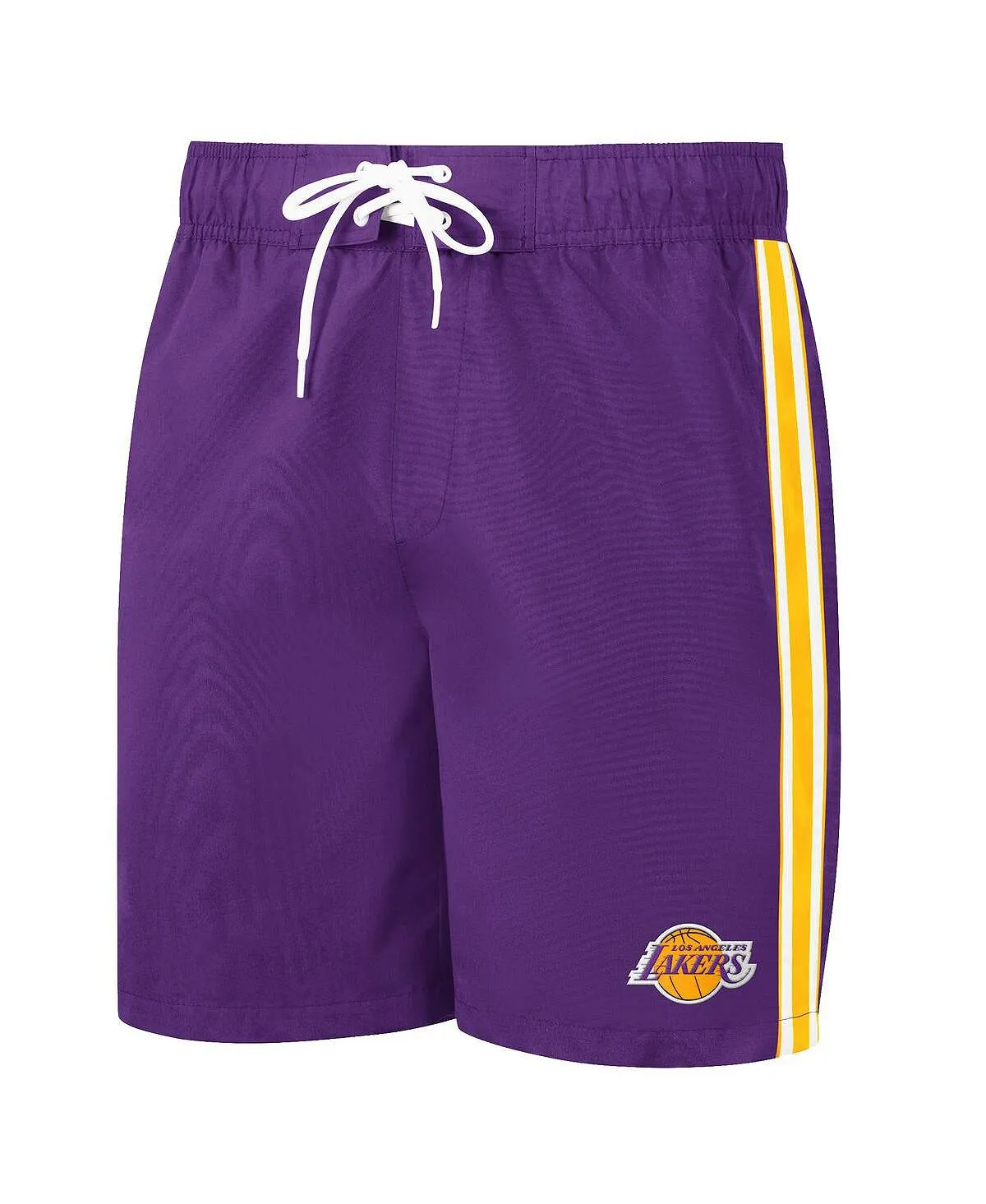 Men's Purple Gold Swim Shorts los angeles lakers sand beach volley G-III Sports by Carl Banks multi