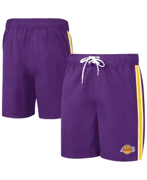 Men's Purple Gold Swim Shorts los angeles lakers sand beach volley G-III Sports by Carl Banks multi