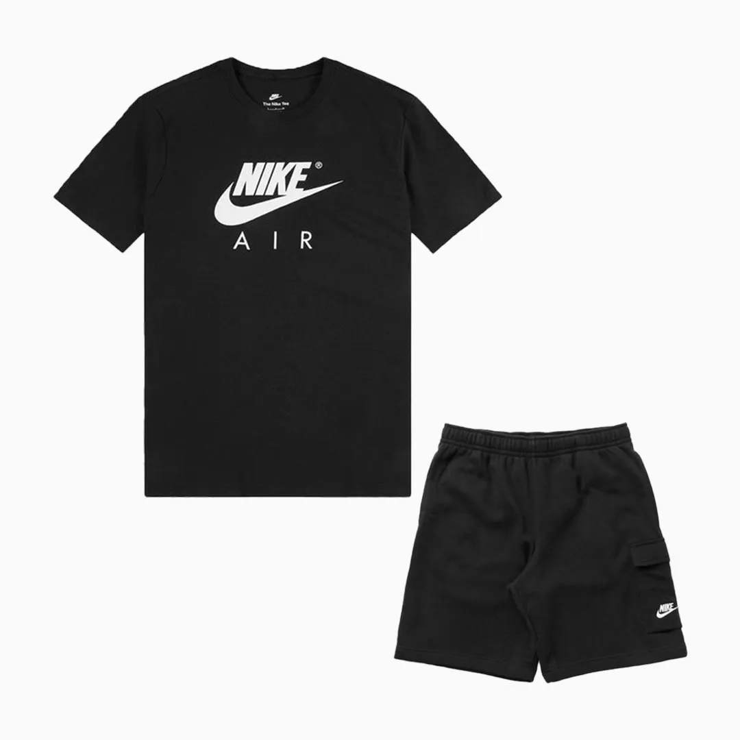 Men's Sportswear Club T Shirt And Short Outfit