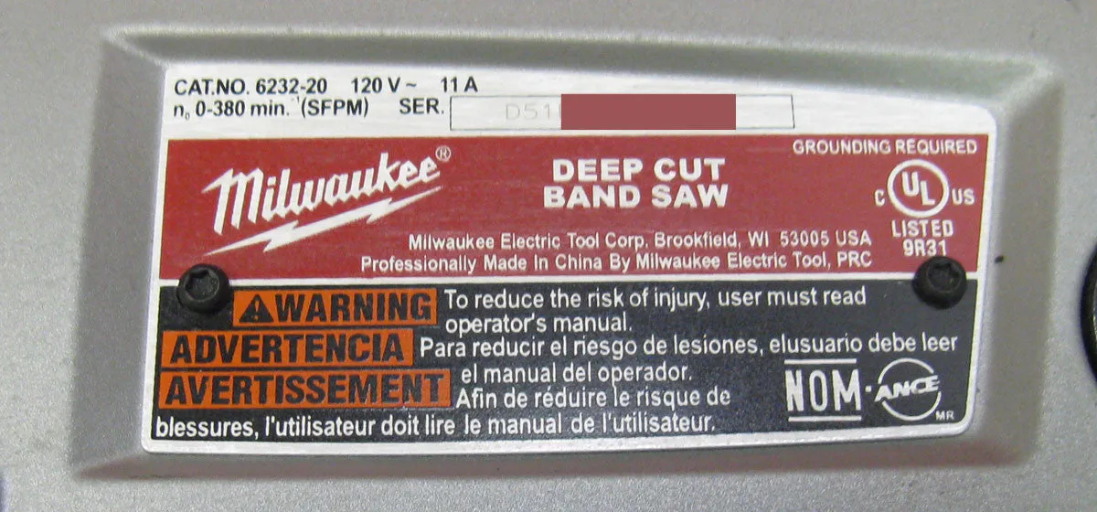 Milwaukee Deep Cut Band Saw