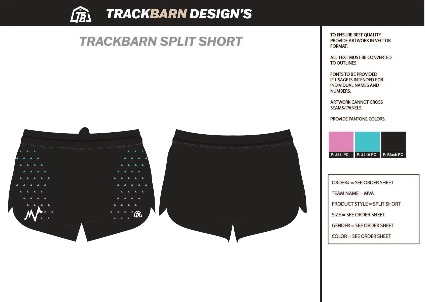 Most-Valuable-Athletics Womens Split Track Short