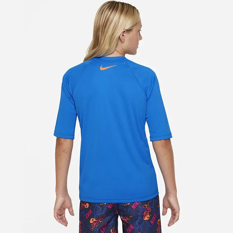 Nike - Boys Octologo Short Sleeve Hydroguard (Photo Blue)