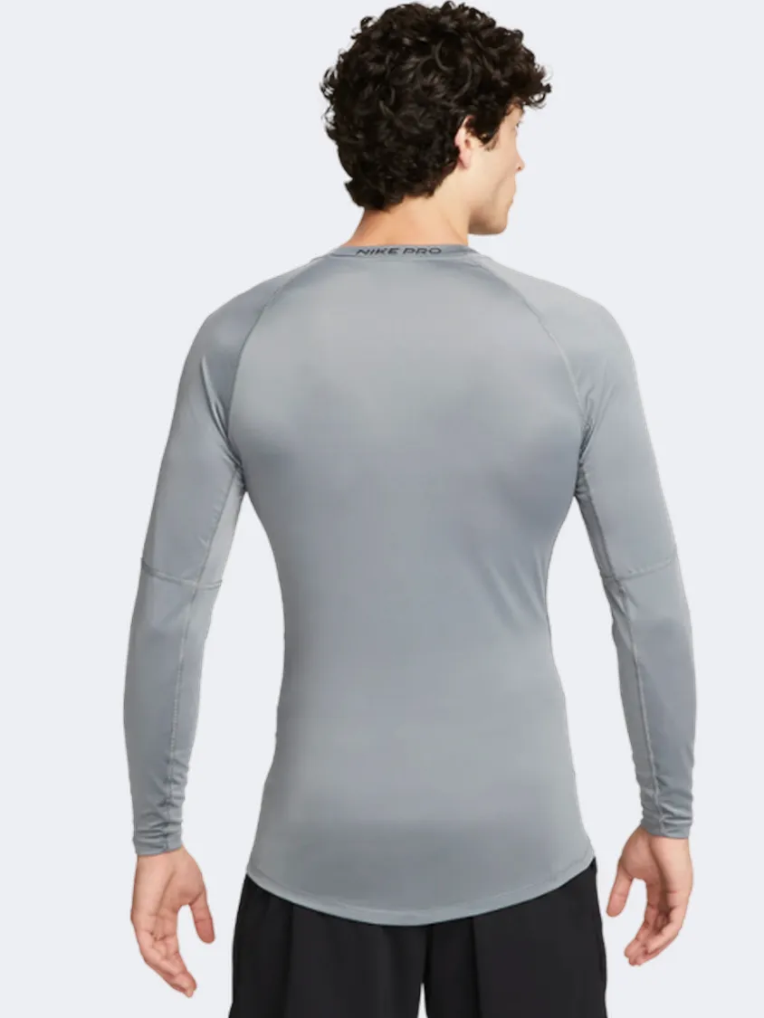 Nike Pro Men Training Training Long Sleeve Smoke Grey/Black