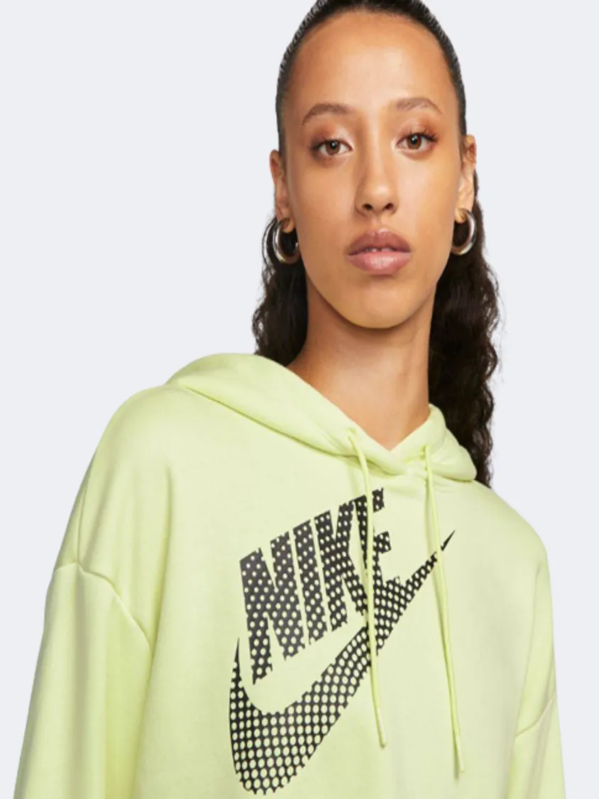 Nike Sporstwear Fleece Cropped Women Lifestyle Hoody Lumnious Green