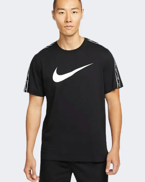 Nike Sportswear Repeat Men Lifestyle T-Shirt Black/White Dx2032-010