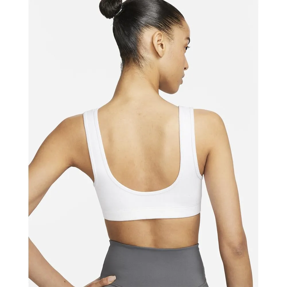 Nike Women's Alate All U Ribbed Sports Bra - White