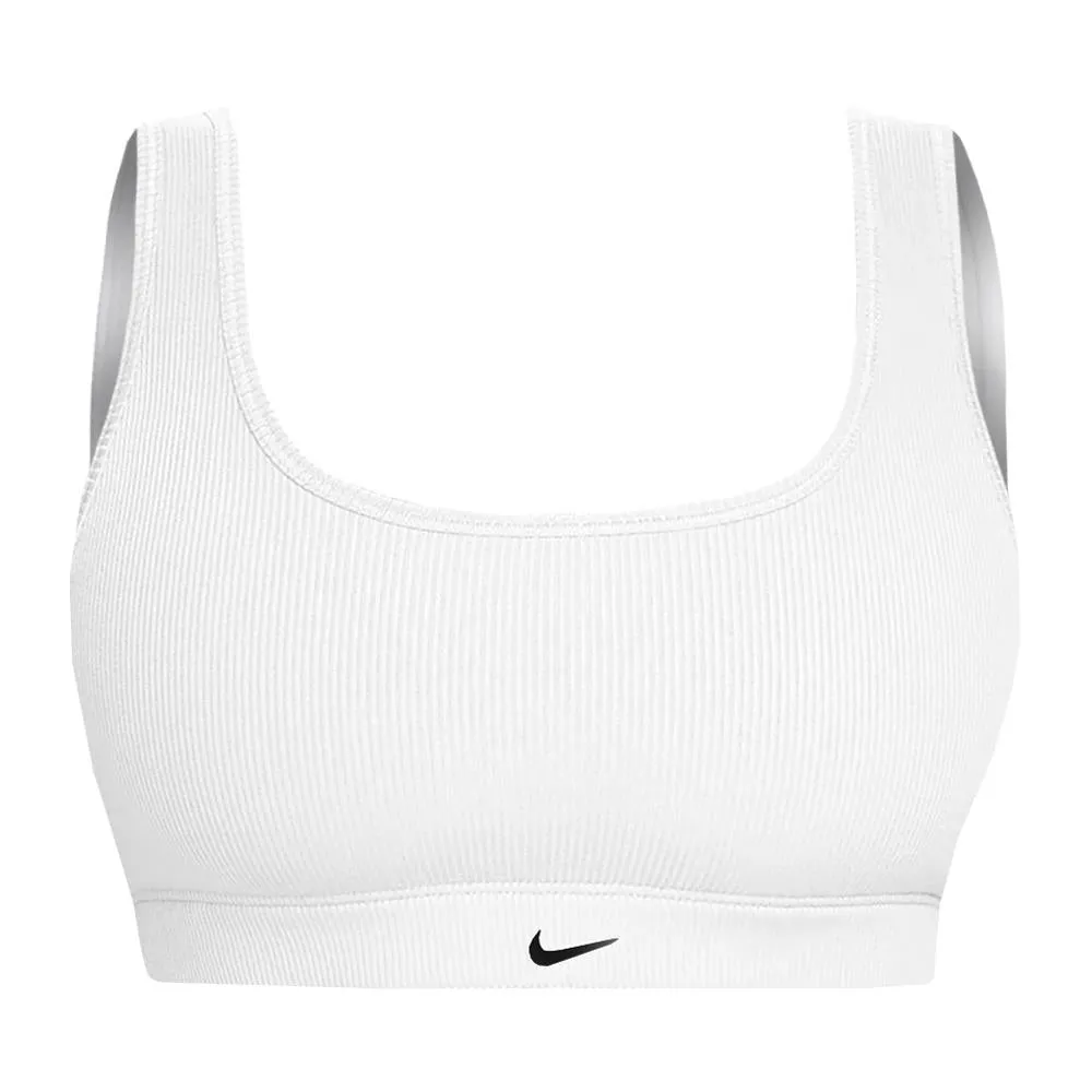 Nike Women's Alate All U Ribbed Sports Bra - White