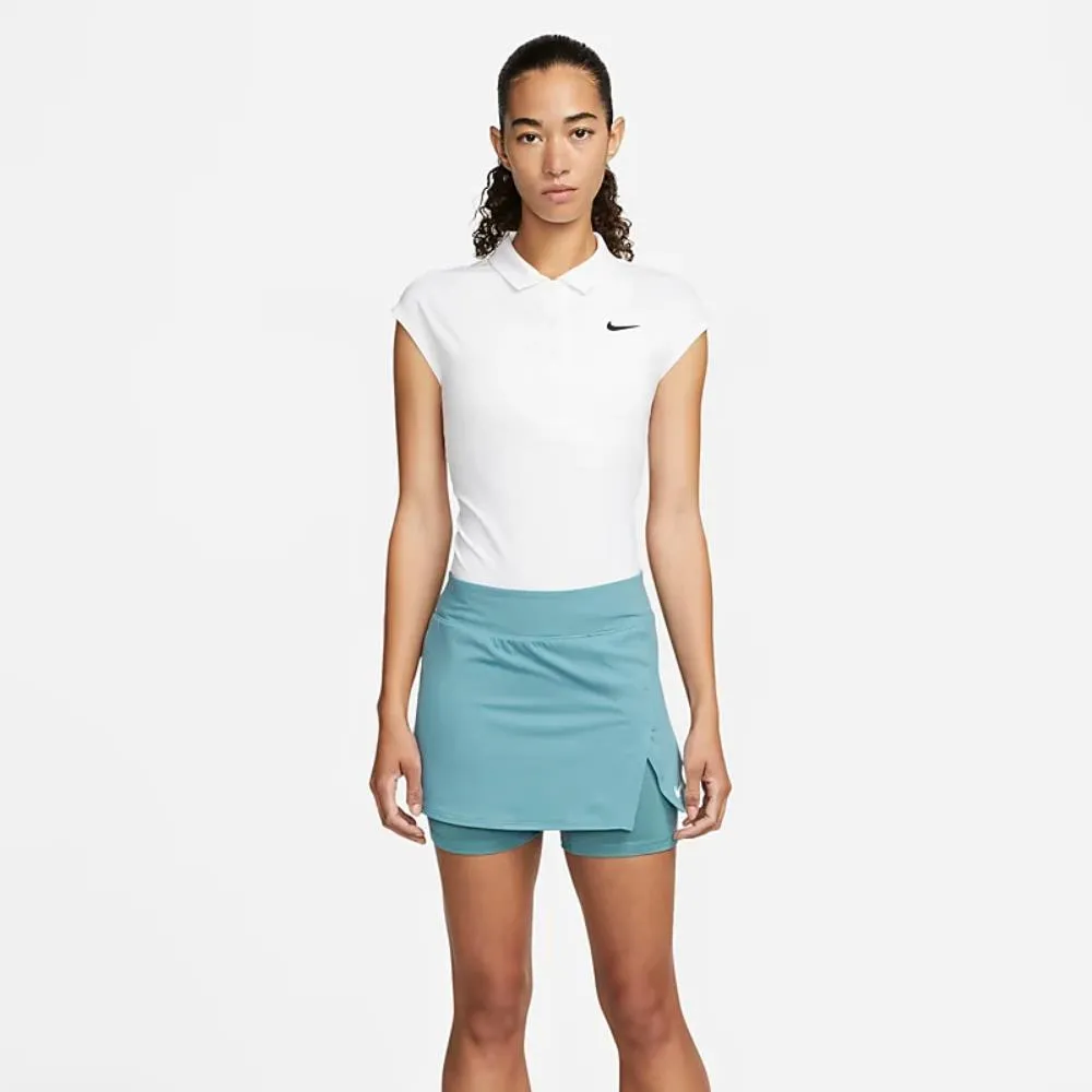 Nike Women's Victory Straight Skirt - Noise Aqua/White