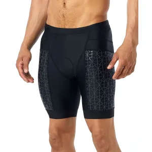 Open Box TYR Men's 7"" Competitor Tri Short-Black / Black-Medium