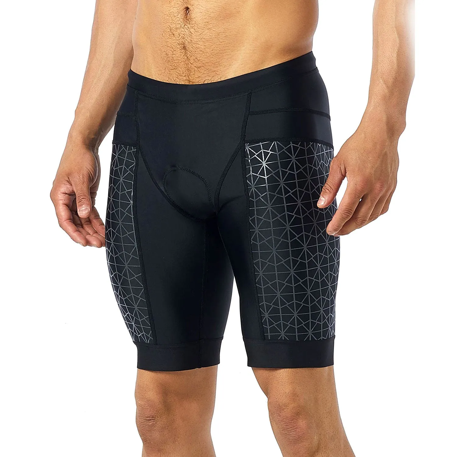 Open Box TYR Men's 9" Competitor Tri Short-Black / Black-XLarge